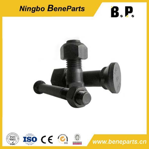 Ploegbout Baanbouten 6f0196/142-70-12260 Schroef 10,9 12,9 Graad 40cr 42CrMo Koolstofstaal Zeshoekige segmentbout en moer